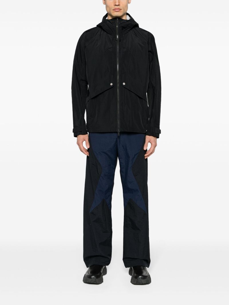 Black Hooded Lightweight Jacket