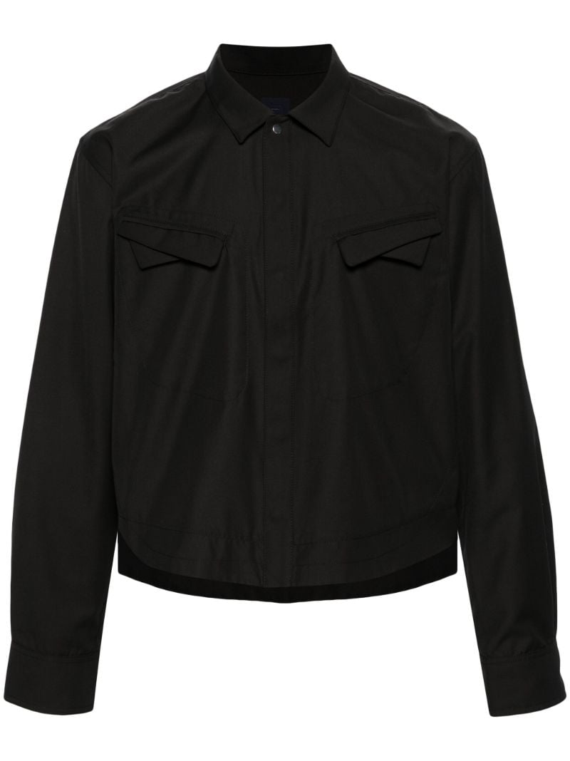 Black Cutaway Collar Shirt