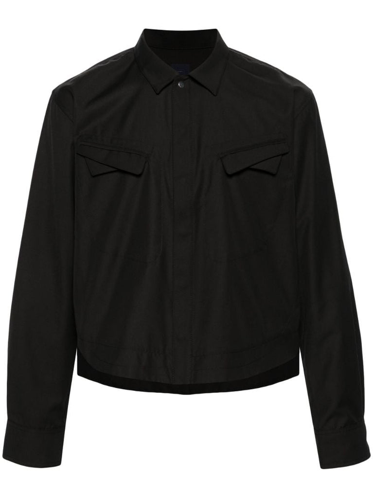 Black Cutaway Collar Shirt