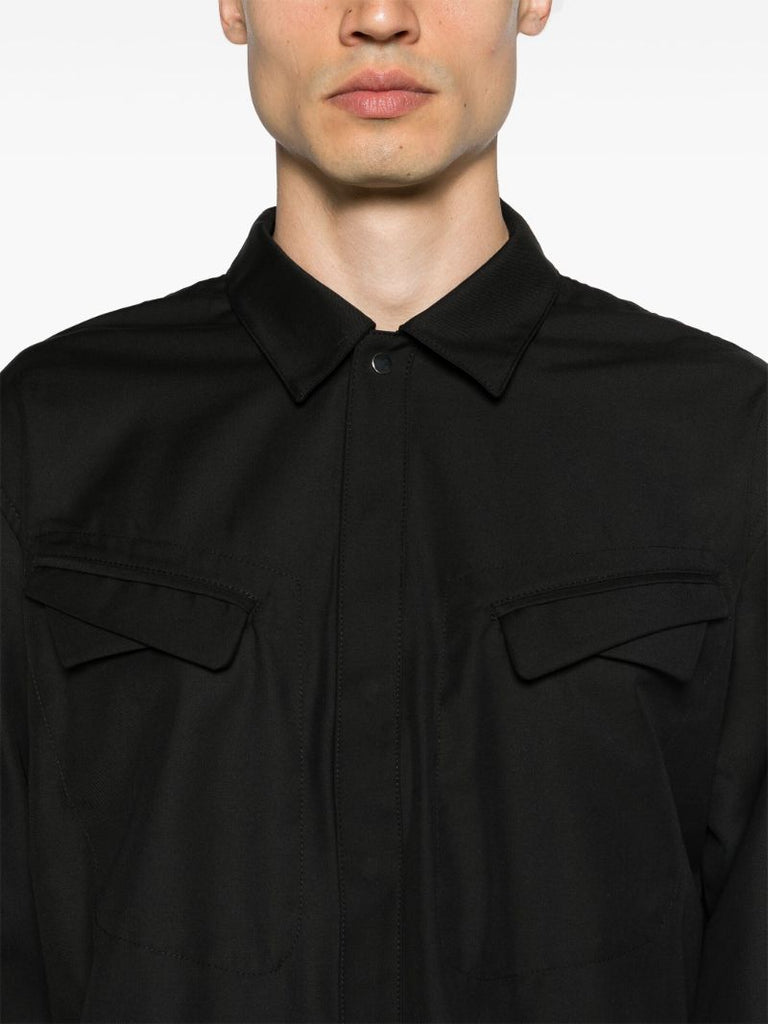 Black Cutaway Collar Shirt