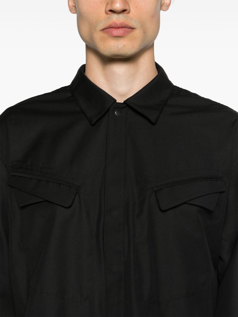 Black Cutaway Collar Shirt