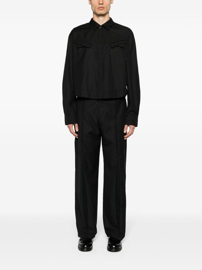 Black Cutaway Collar Shirt