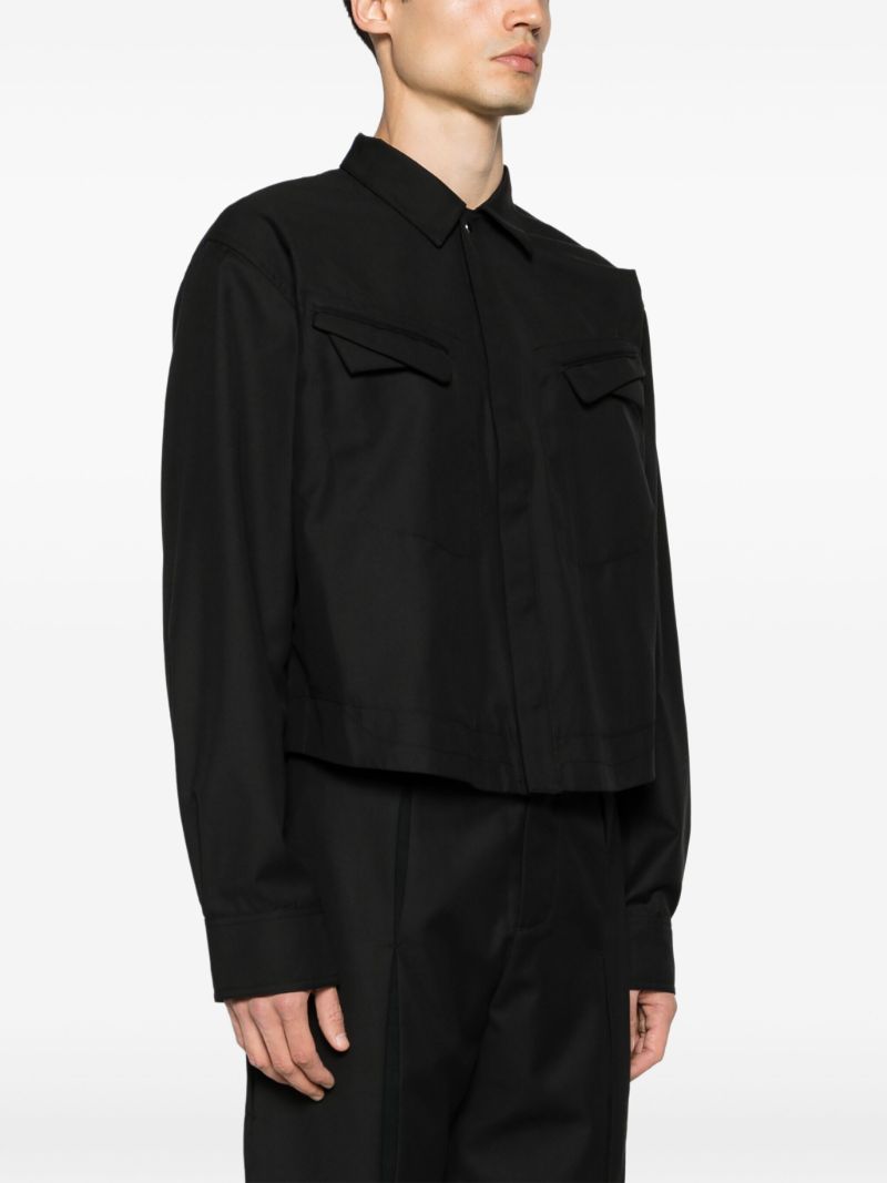 Black Cutaway Collar Shirt