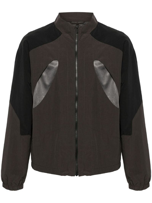 Black and Dark Green Patchwork Design Lightweight Jacket