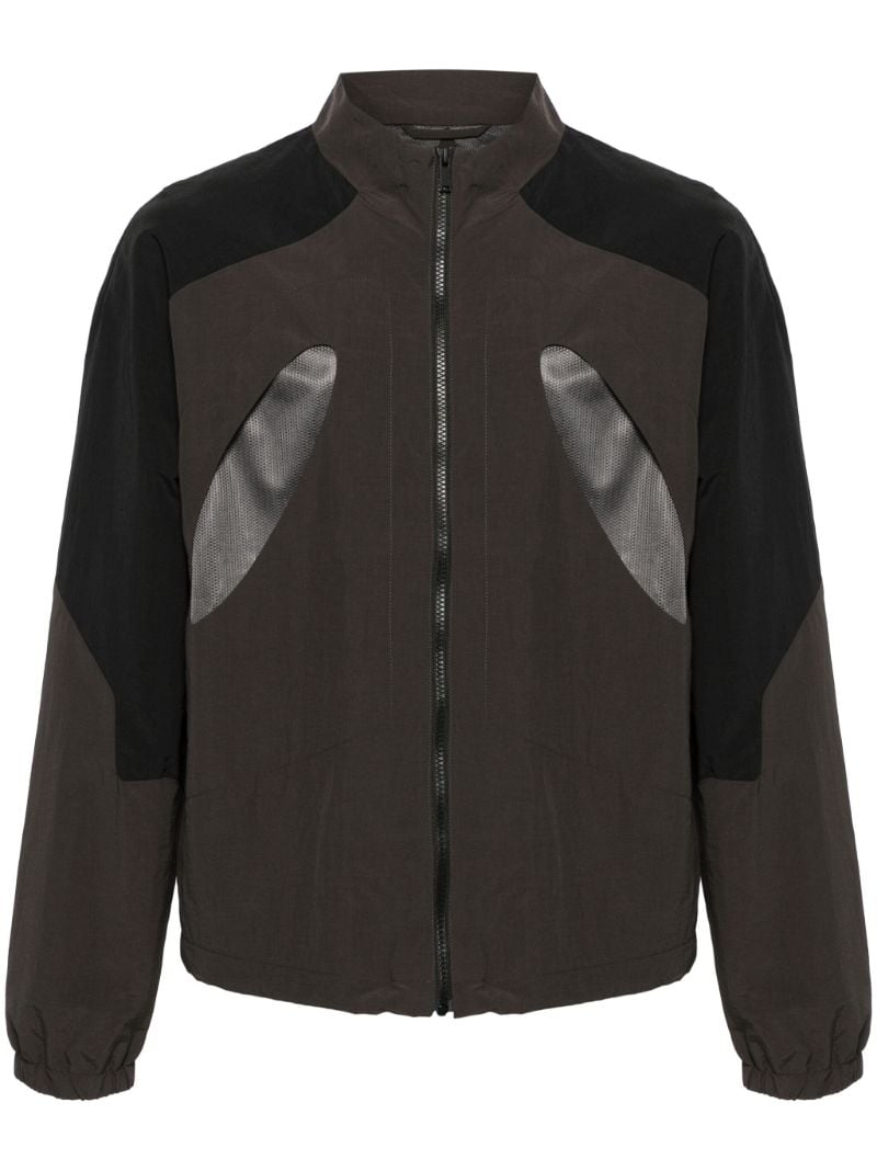 Black and Dark Green Patchwork Design Lightweight Jacket