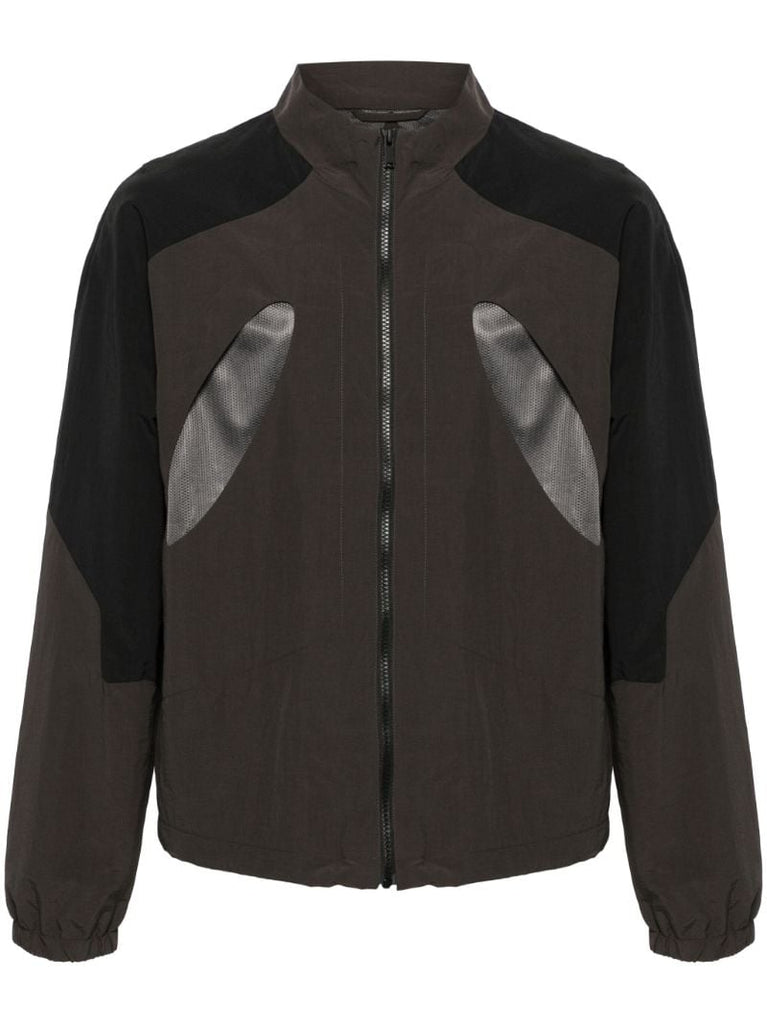 Black and Dark Green Patchwork Design Lightweight Jacket