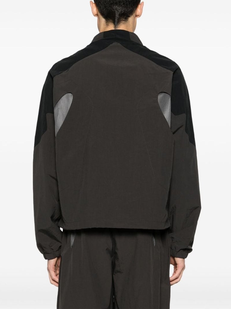 Black and Dark Green Patchwork Design Lightweight Jacket