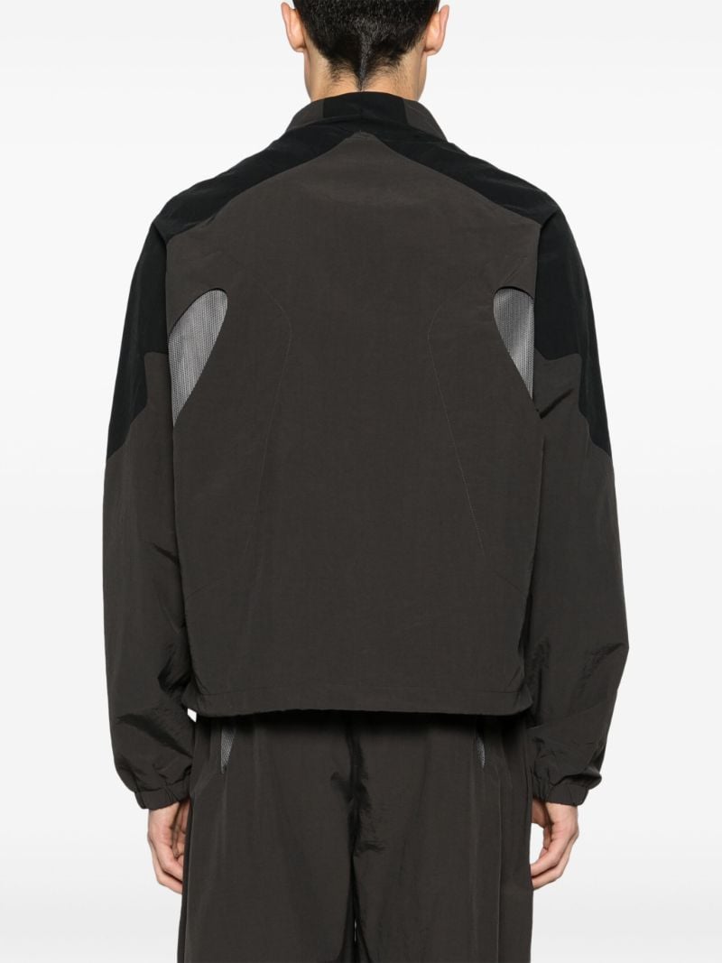 Black and Dark Green Patchwork Design Lightweight Jacket
