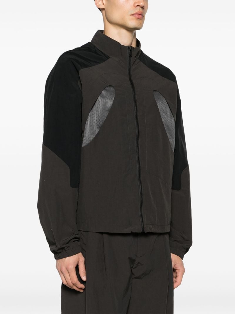Black and Dark Green Patchwork Design Lightweight Jacket