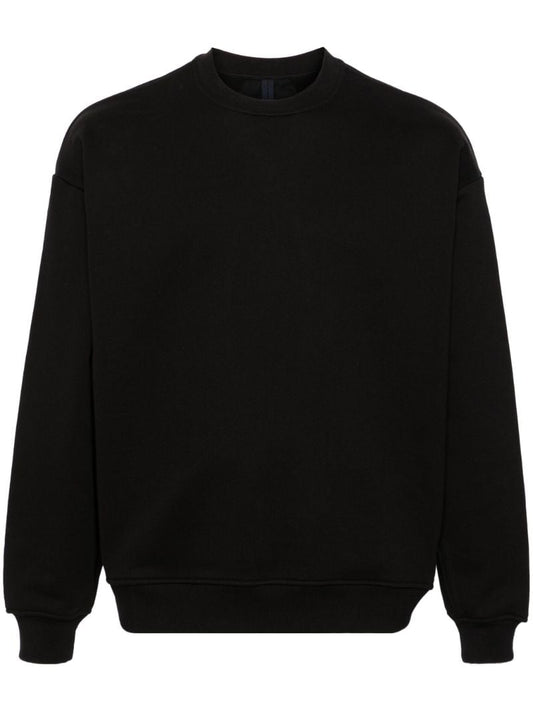 Black Panelled Cotton Sweatshirt