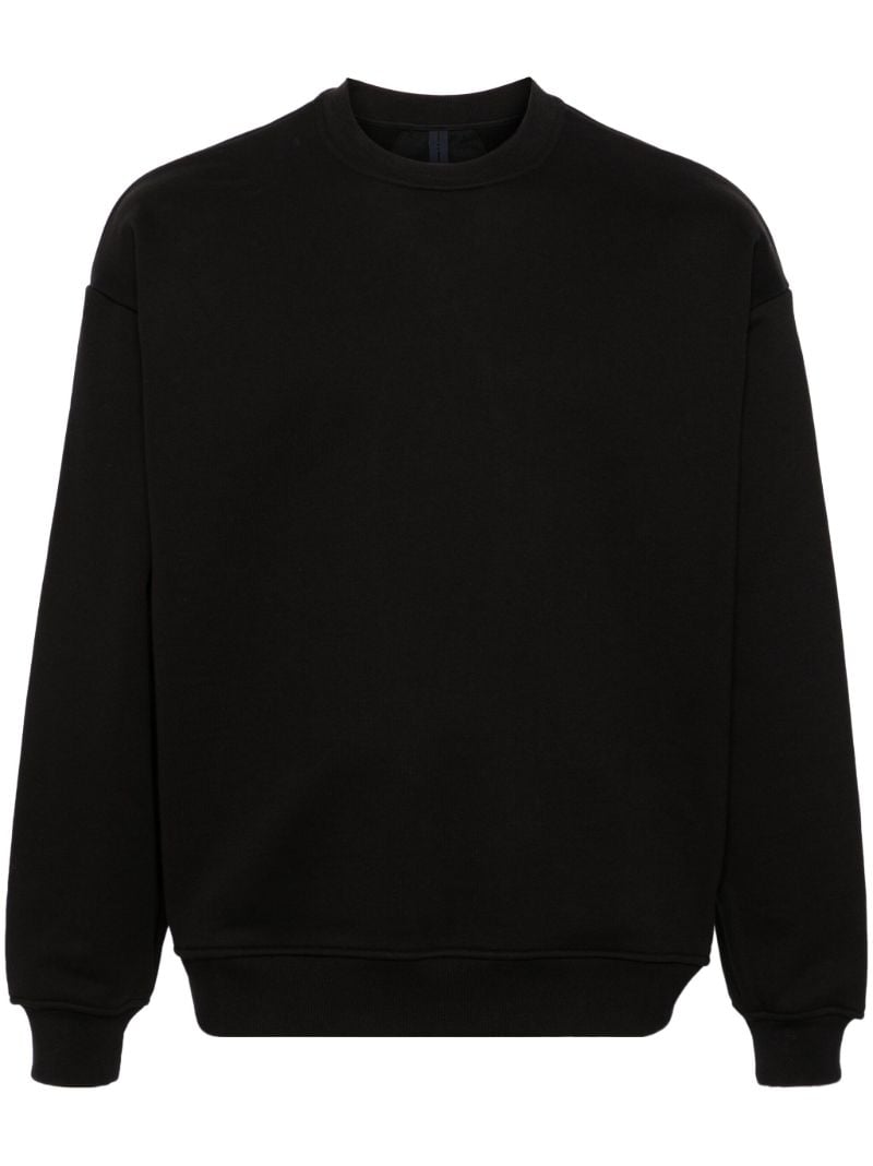 Black Panelled Cotton Sweatshirt