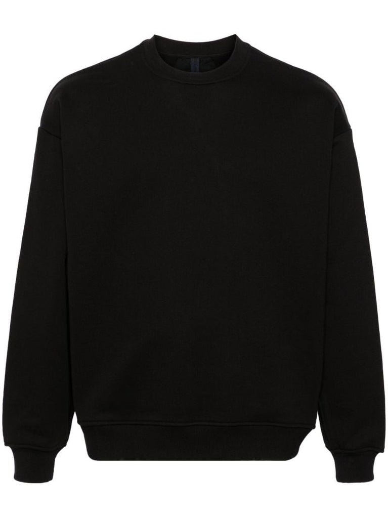 Black Panelled Cotton Sweatshirt