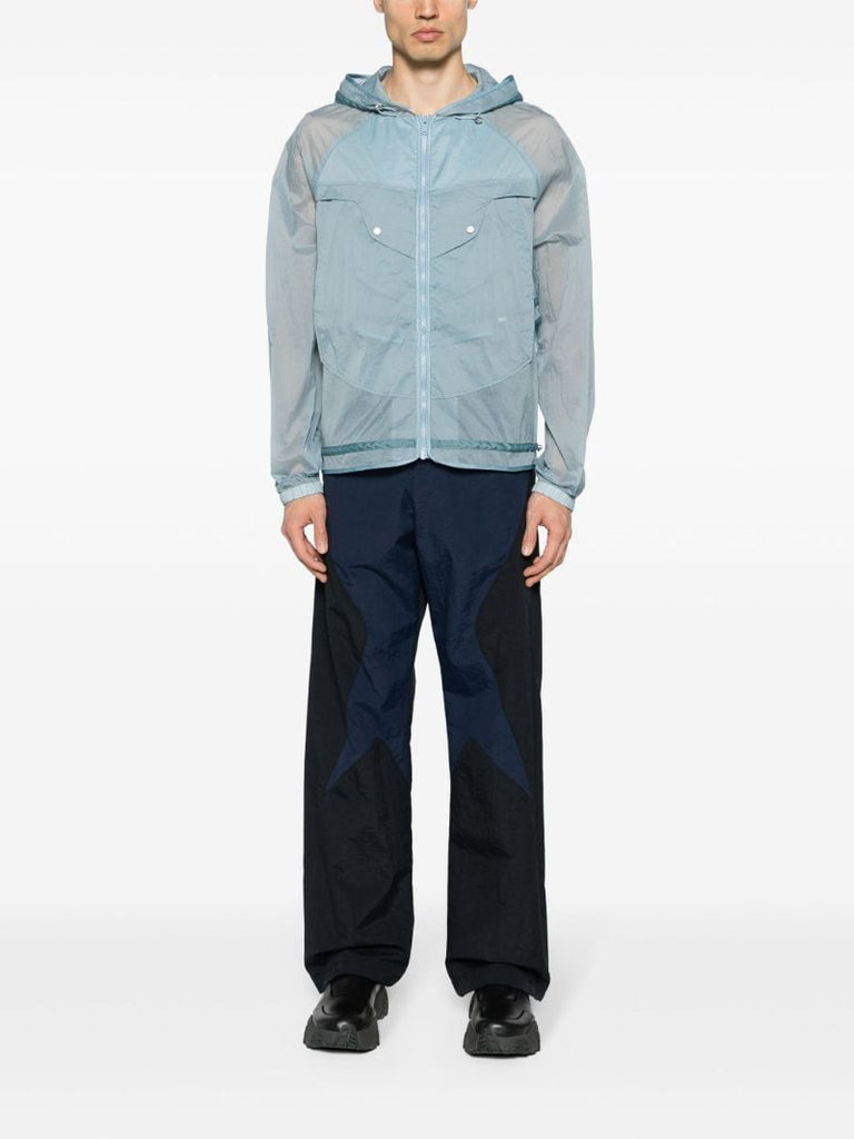 Black and Dark Blue Panelled Trousers