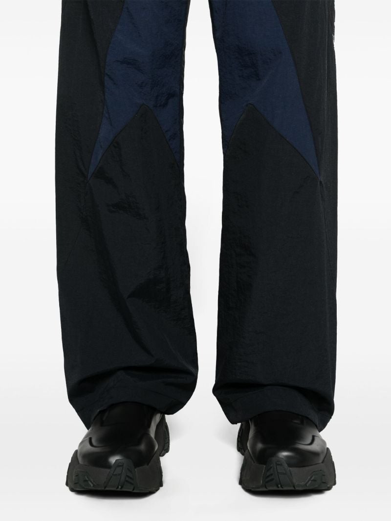 Black and Dark Blue Panelled Trousers