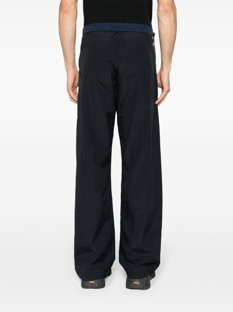 Black and Dark Blue Panelled Trousers