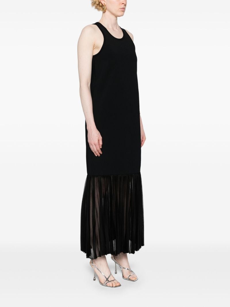 Black PlissÃ_x0083_Â© Knitted Midi Dress