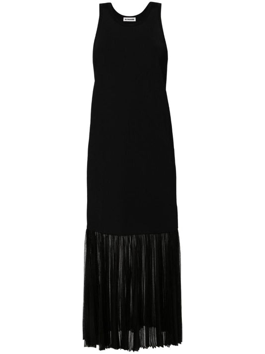 Black PlissÃ_x0083_Â© Knitted Midi Dress