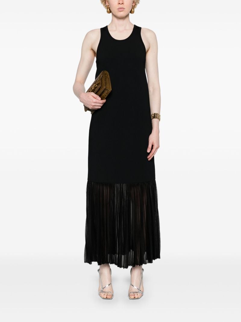 Black PlissÃ_x0083_Â© Knitted Midi Dress