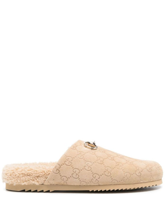 Neutral Horsebit Mules