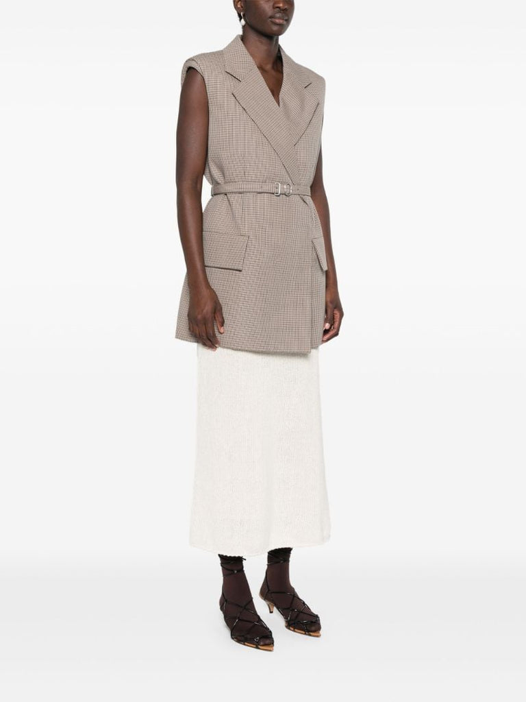 Check Wool Waistcoat