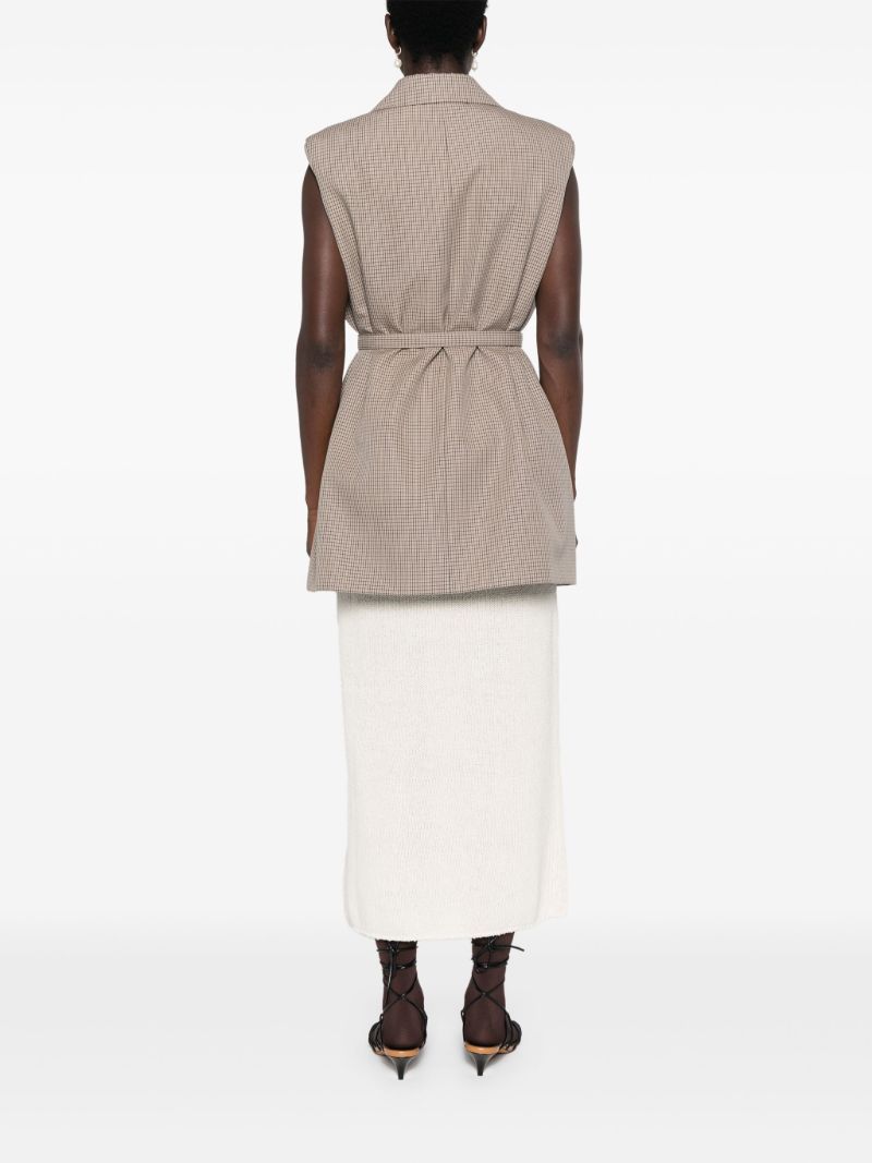 Check Wool Waistcoat