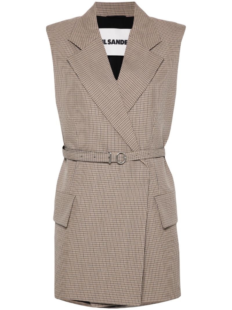 Check Wool Waistcoat
