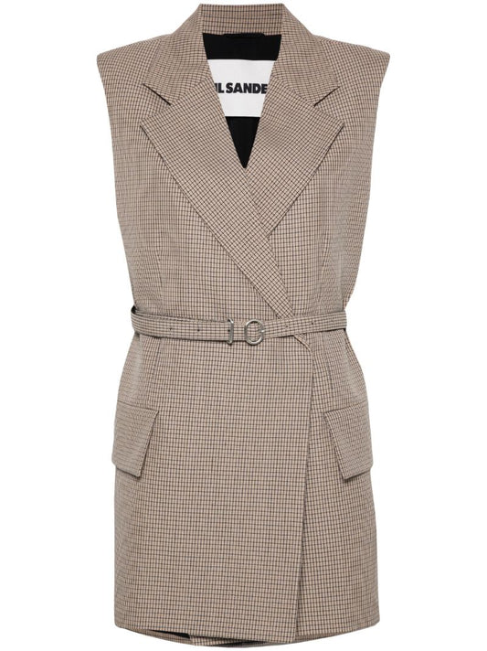 Check Wool Waistcoat