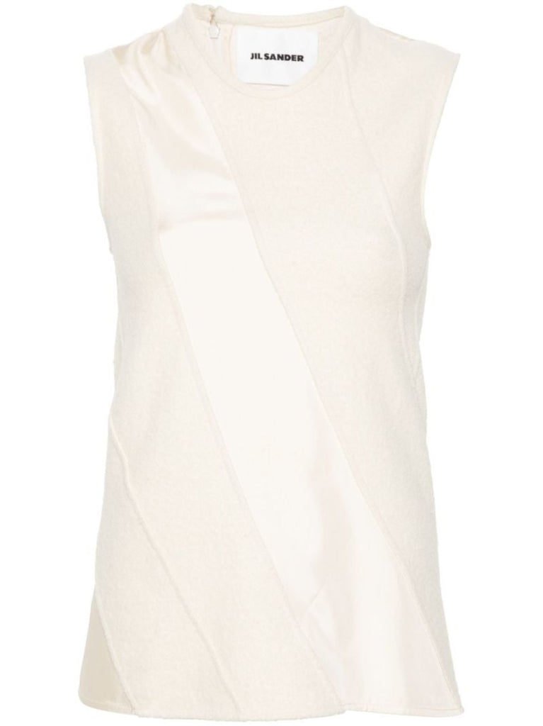 Panelled Crew-neck Tank Top