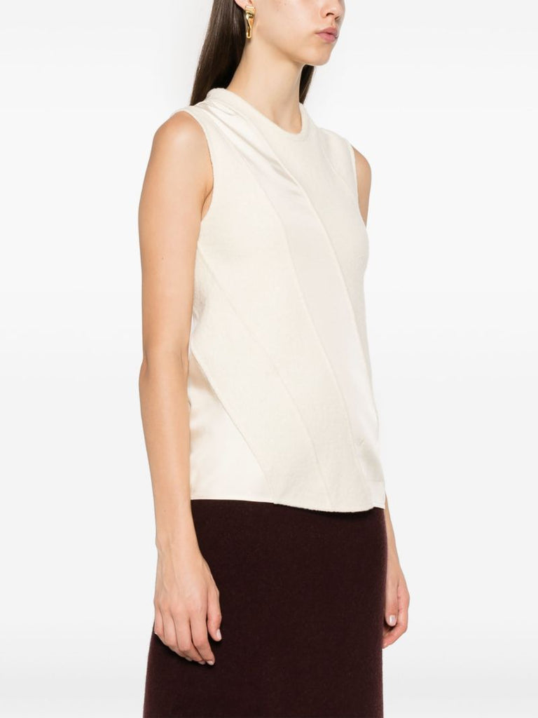 Panelled Crew-neck Tank Top