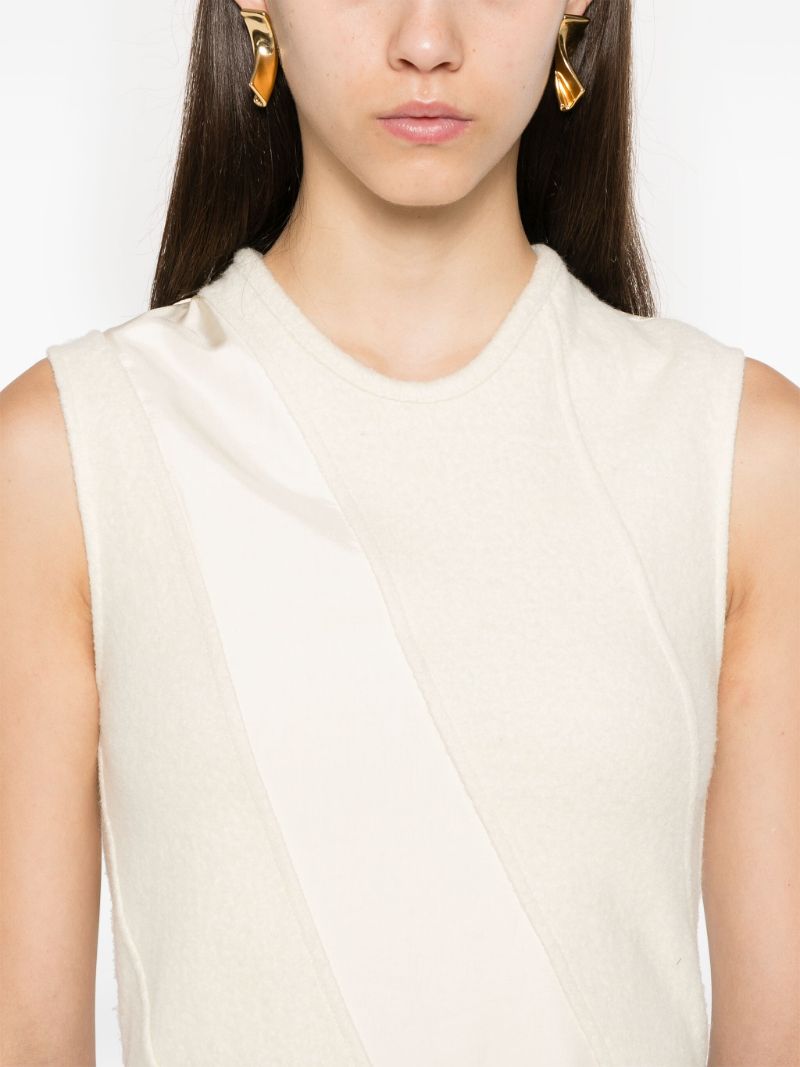 Panelled Crew-neck Tank Top