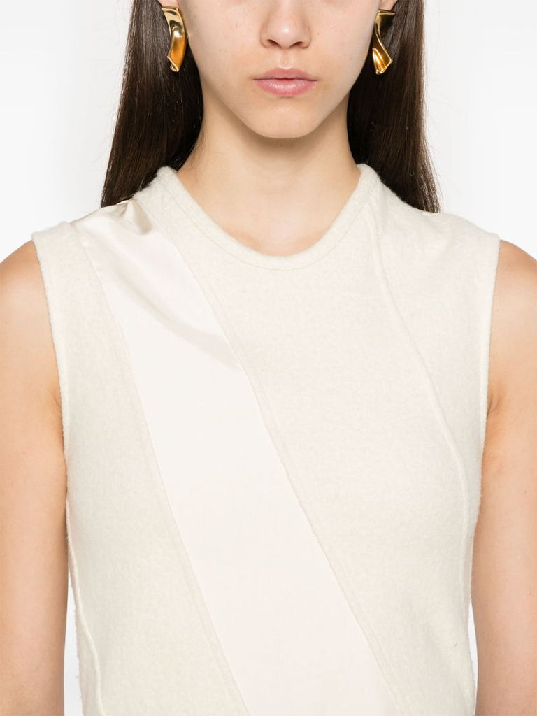 Panelled Crew-neck Tank Top