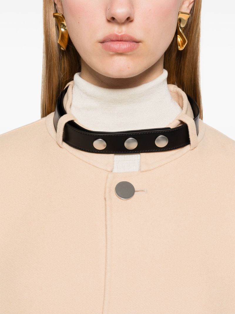 Leather-strap Coat