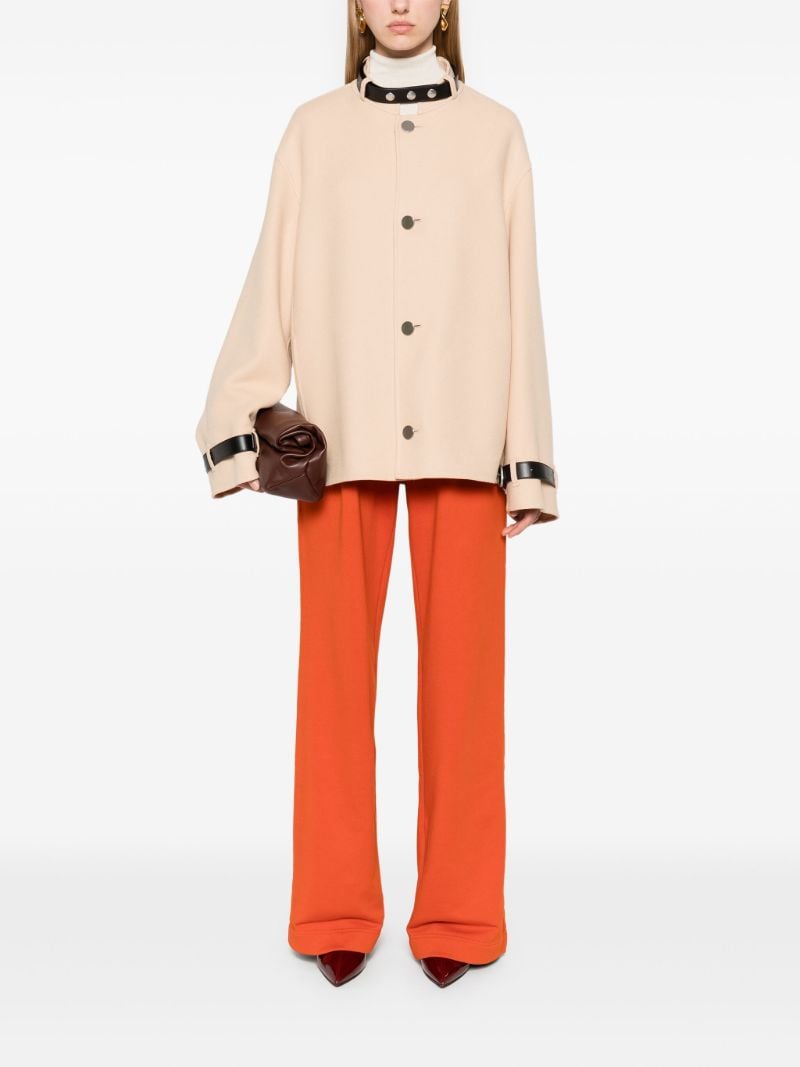 Leather-strap Coat