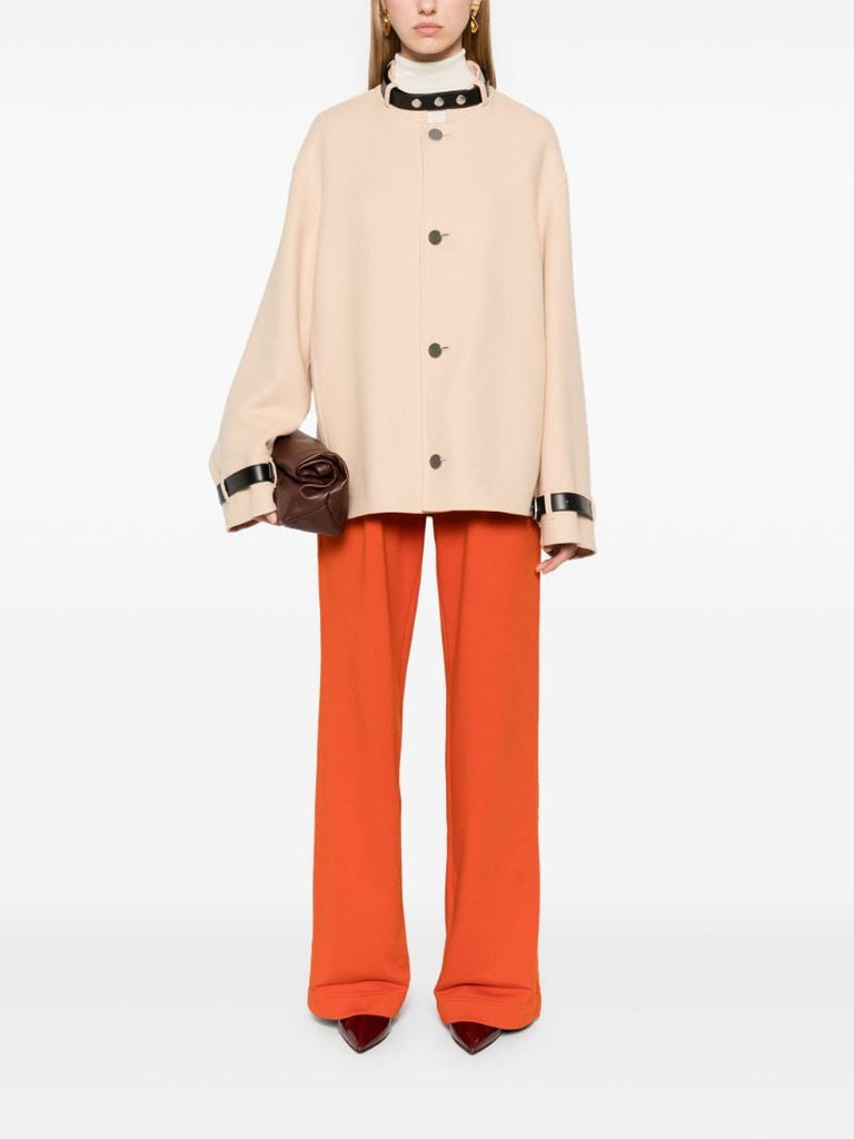 Leather-strap Coat
