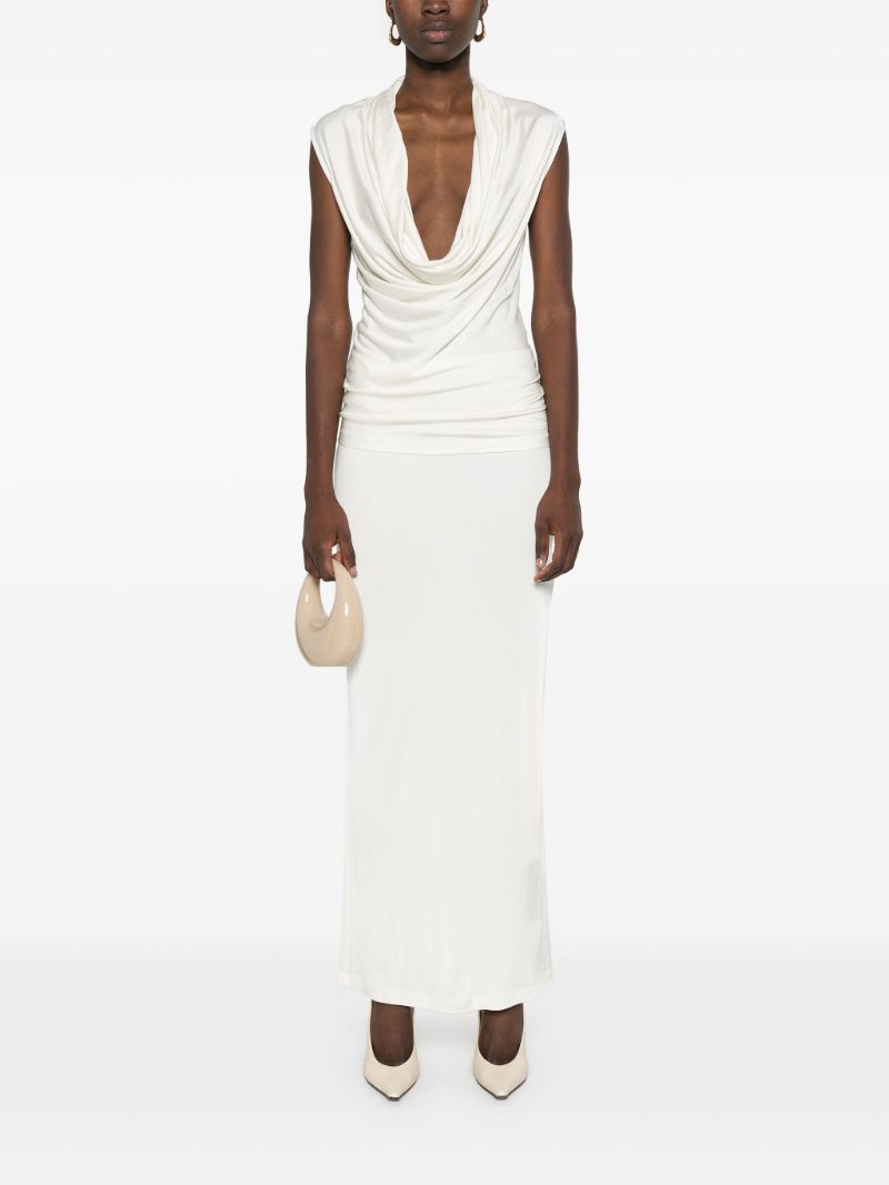 Neutral Column Maxi Skirt