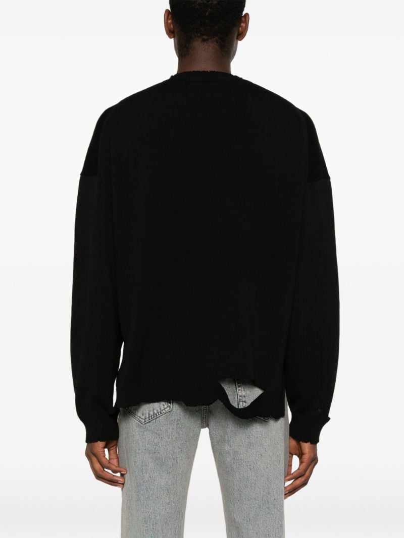 Distressed Ribbed Sweater