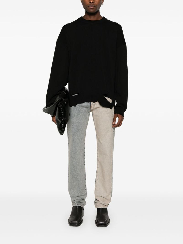 Distressed Ribbed Sweater