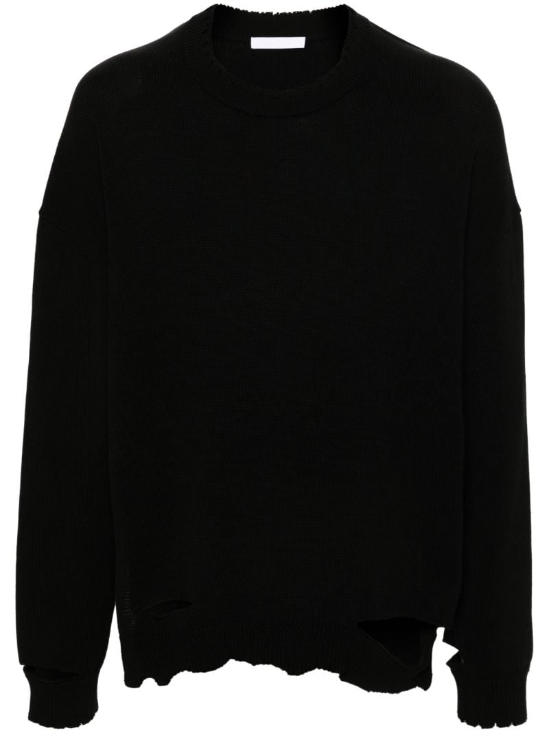 Distressed Ribbed Sweater