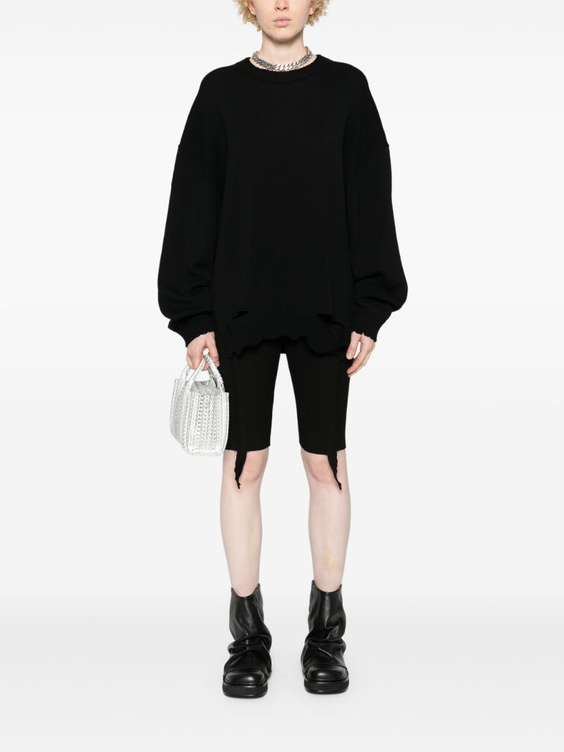 Distressed Ribbed Sweater