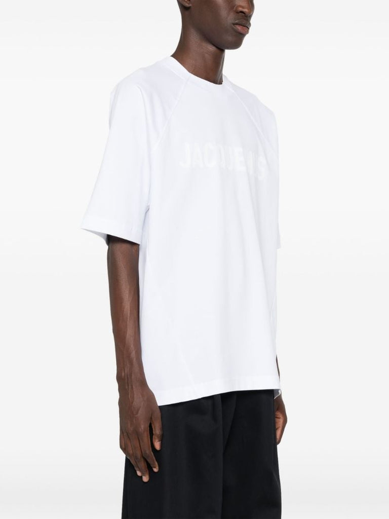 White Le T-shirt Typo Cotton T-shirt
