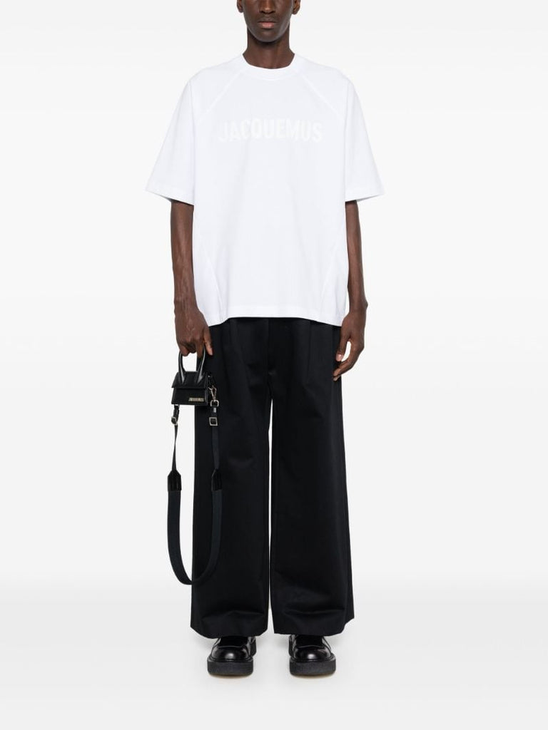 White Le T-shirt Typo Cotton T-shirt