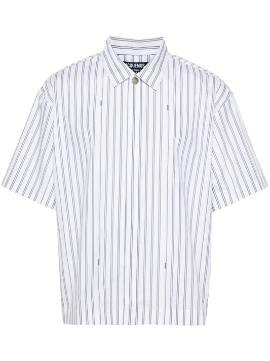 White La Chemise Manches Courte Cotton Shirt