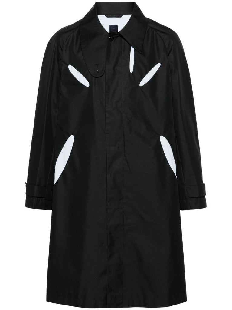 Black Panelled Lightweight Coat