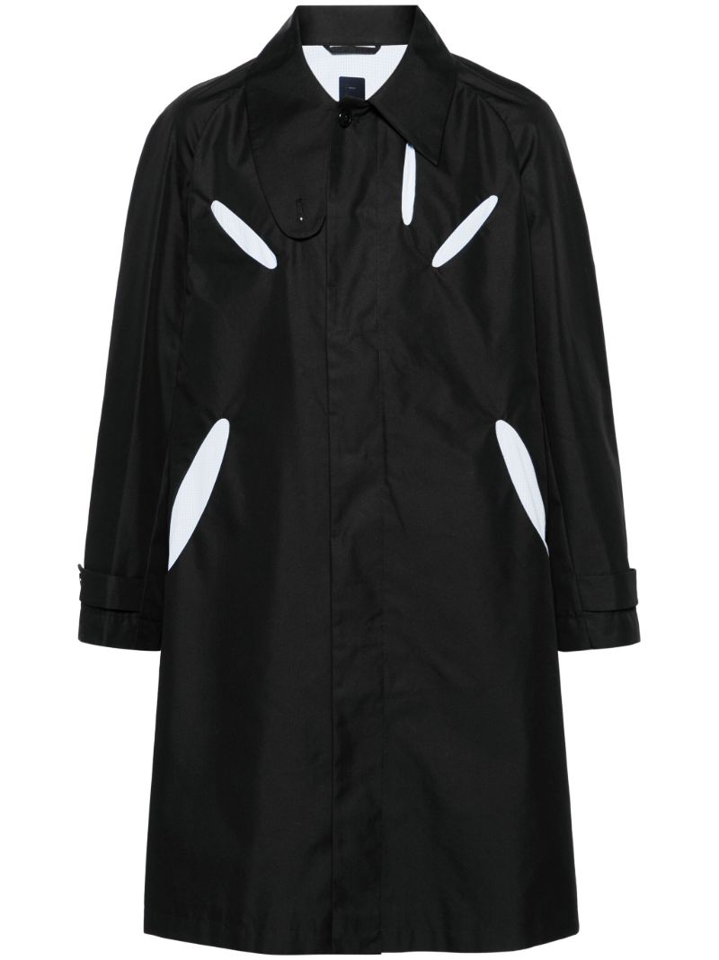 Black Panelled Lightweight Coat