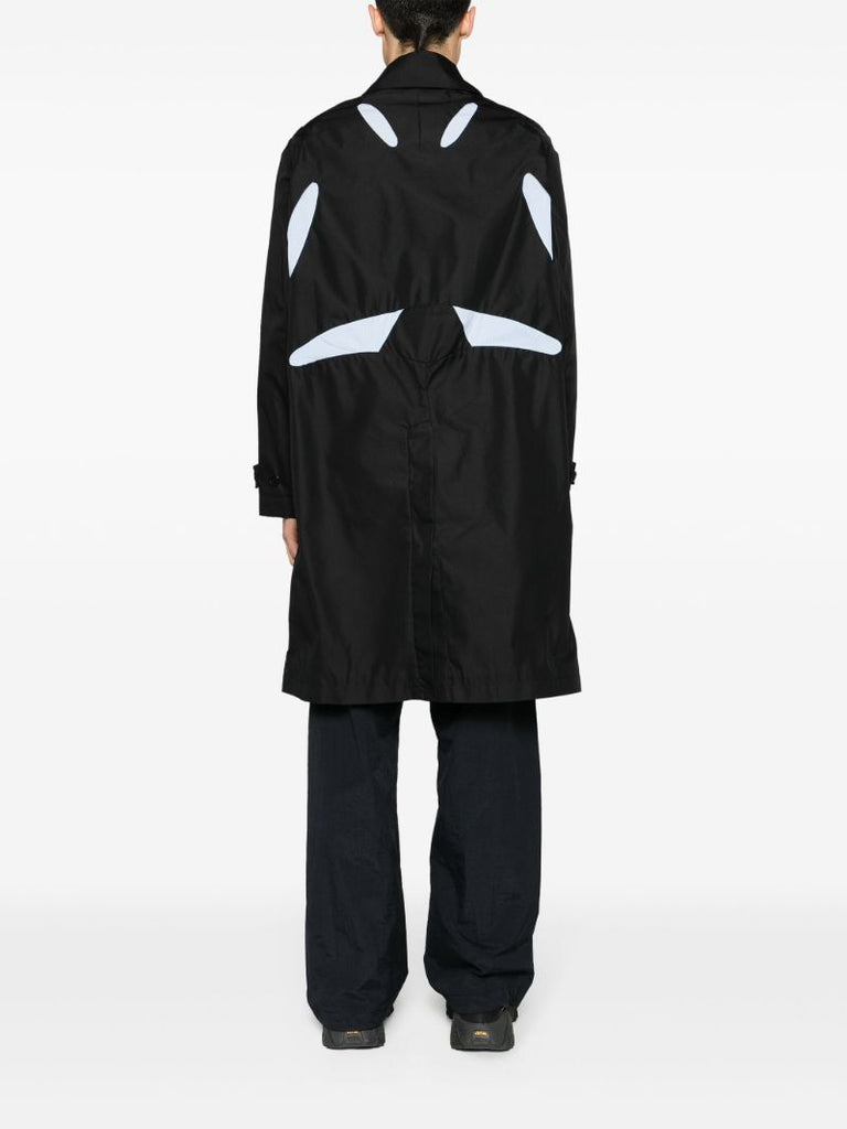 Black Panelled Lightweight Coat