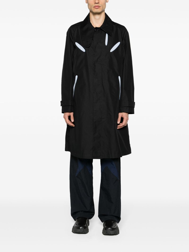 Black Panelled Lightweight Coat