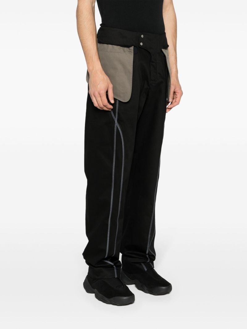 Black Inside-out Effect Loose-fit Trousers