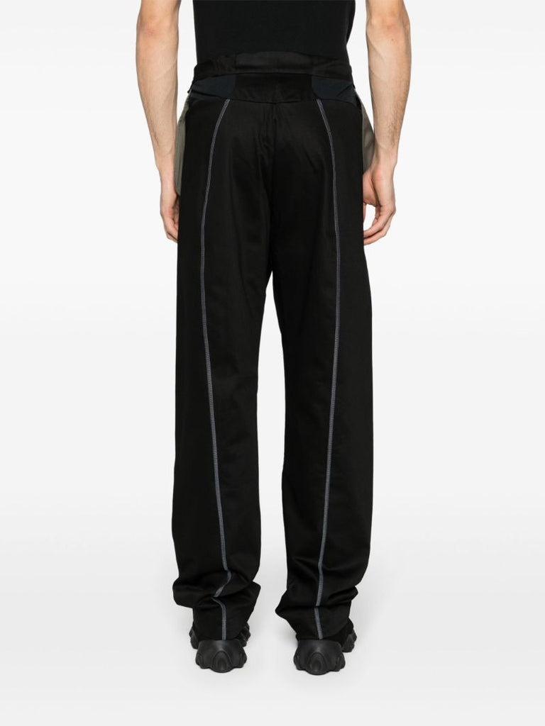 Black Inside-out Effect Loose-fit Trousers