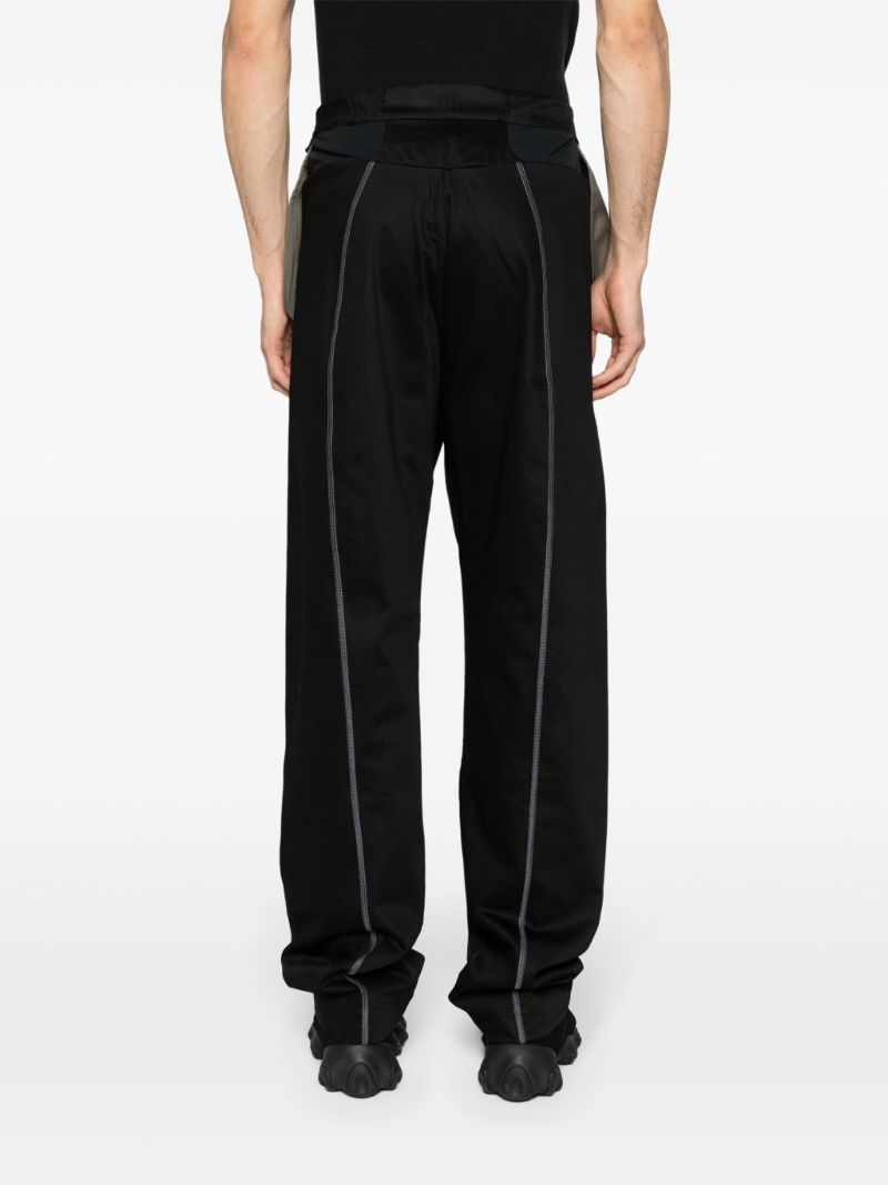 Black Inside-out Effect Loose-fit Trousers