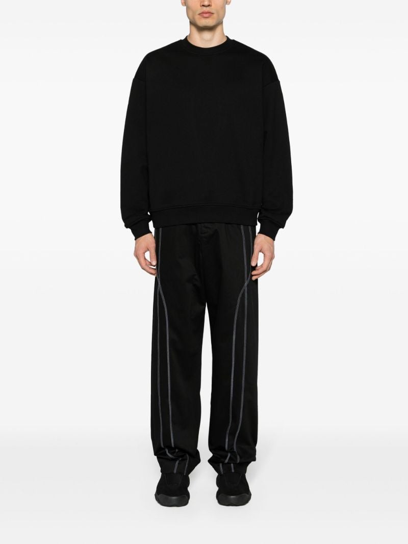 Black Inside-out Effect Loose-fit Trousers
